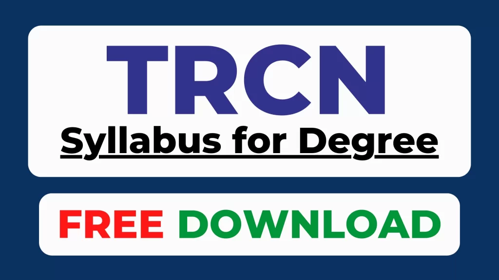 trcn degree syllabus